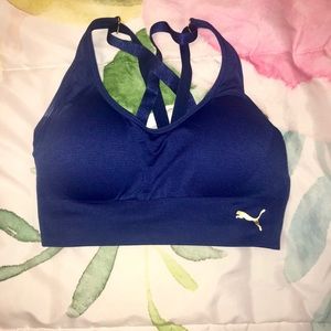 Blue puma sports bra
